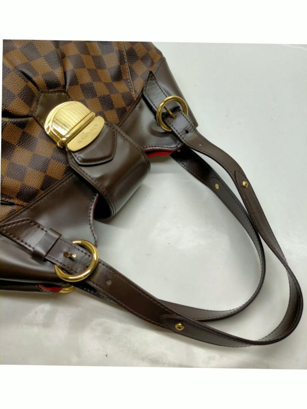 Authentic Louis Vuitton Sistina MM Damier Ebene Shoulder Bag LV Handbag - Picture 6 of 16